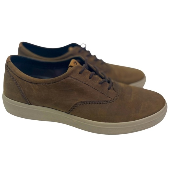 Ecco Men’s Soft Leather Casual Lace Shoes - Picture 1 of 9